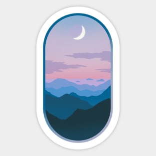 Mountains in Frame Sticker